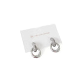 Waterproof Double Hoop Diamond Earring