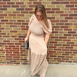 Crochet Eyelet Smocked Dress