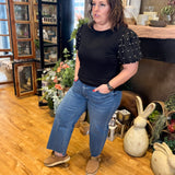 High Rise Crop Wide Vervet Jeans