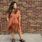 Collared Brick Mini Dress