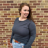 Plus Round Neck Raglan Sweater