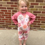 Kids Floral Long Sleeve Swimsuit