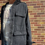 Washed Black Utility Denim Jacket