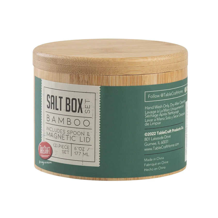 Bamboo Salt Box w/ Spoon