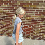 Girls Button Up Cropped Top