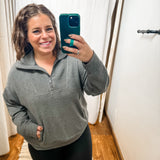 Modal Poly Quarter Zip Funnel Neck Pullover