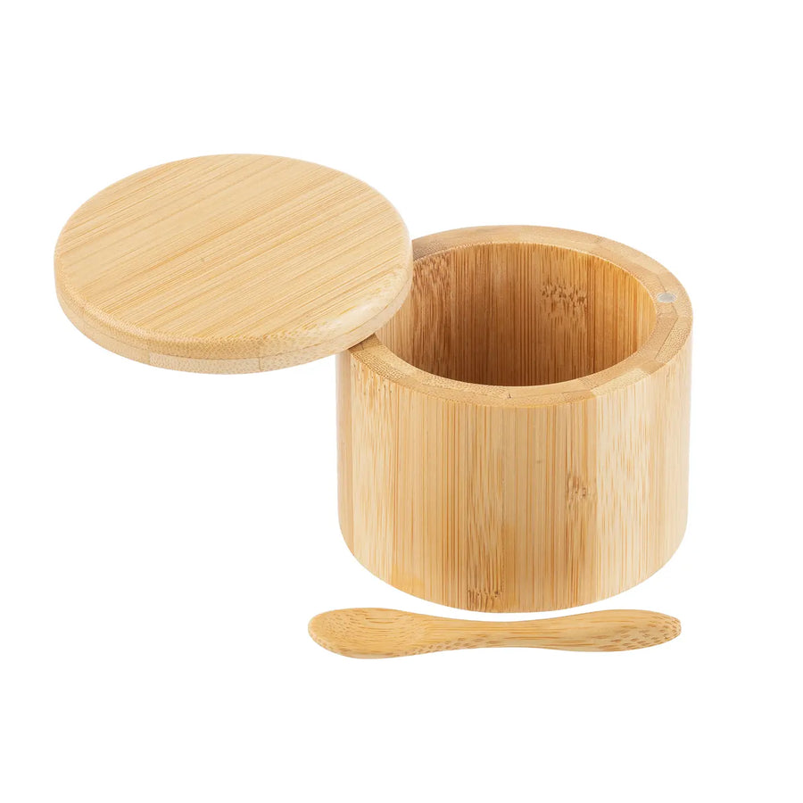 Bamboo Salt Box w/ Spoon