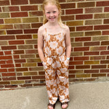 Girls Golden Peach Jumpsuit