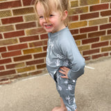 Kids Palm Tree Long Sleeve Swimsuit