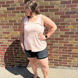 Scoop Neck Solid Loose Fit Tank