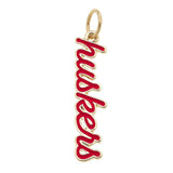 Nebraska Enamel Script Charm