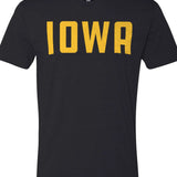 Black/Gold Iowa T-Shirt