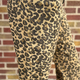 Leopard Print Denim Pants