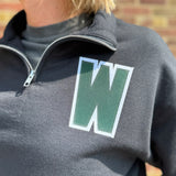 Black 1/4 Zip Wolves Sweatshirt