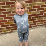 Kids Palm Tree Long Sleeve Swimsuit