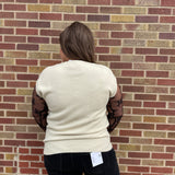Cream Stripe Sweater Vest