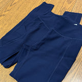 Nylon Ribbed Leggings w/Side Pocket