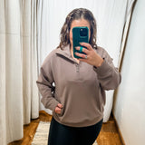 Modal Poly Quarter Zip Funnel Neck Pullover