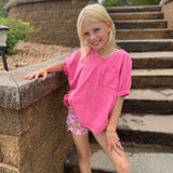 Girls V-Neck Pocket Tee