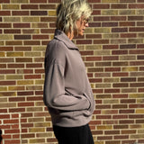 Modal Poly Quarter Zip Funnel Neck Pullover