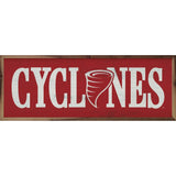 Red Cyclones Sign 12x4"