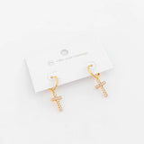 Waterproof Taryn Diamond Cross Earring