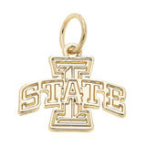 Iowa State Shiny Gold Logo Charm
