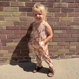 Girls Golden Peach Jumpsuit