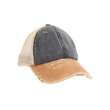 CC Tri Color Stone Washed High Pony Cap