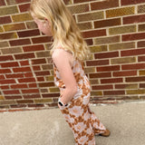 Girls Golden Peach Jumpsuit