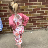 Kids Floral Long Sleeve Swimsuit