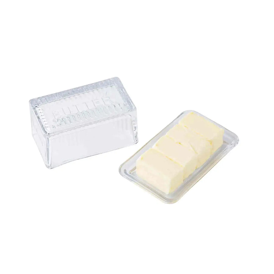 Embossed 2 Stick Butter Dish