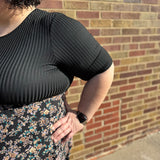 Plus Floral High Waist Dress