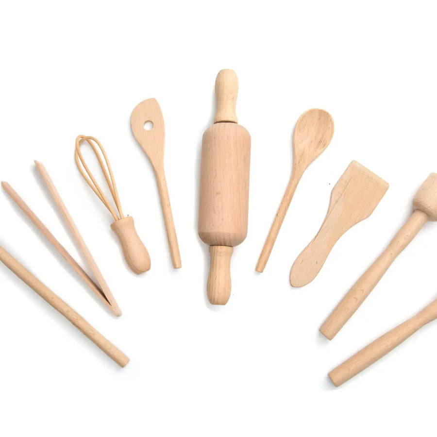 Wooden Kitchen Tools Set For Kids