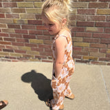 Girls Golden Peach Jumpsuit