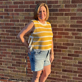 Distressed Hem Denim Shorts