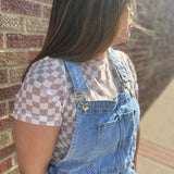 Side Tie Short Overalls