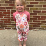 Kids Floral Long Sleeve Swimsuit