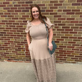Crochet Eyelet Smocked Dress