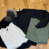 Green Applique Wolves Sweatshirt