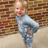 Kids Palm Tree Long Sleeve Swimsuit