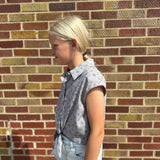 Girls Button Up Cropped Top