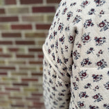 Print Cotton Quilted Jacket w/Snap
