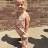 Girls Golden Peach Jumpsuit