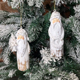 Natural Santa Carved Orn 5”