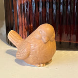 Orange Stoneware Bird 3”