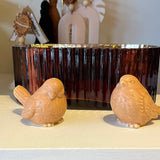 Orange Stoneware Bird 3”