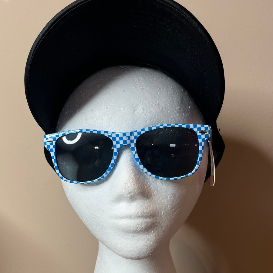 Blue Gem Kids Checkered Sunglasses