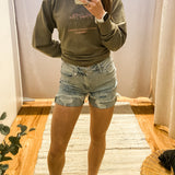 Risen Distressed Cuffed Shorts