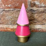 Colorblock Wood Tree Orn 4.5”